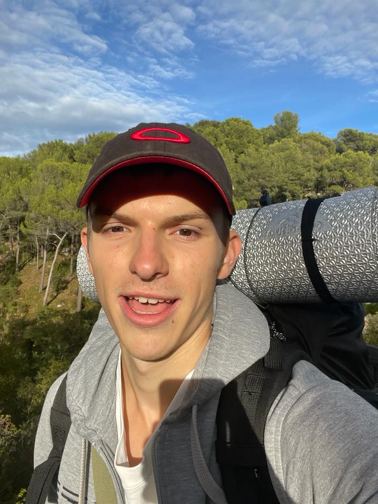 Face of young man in sun